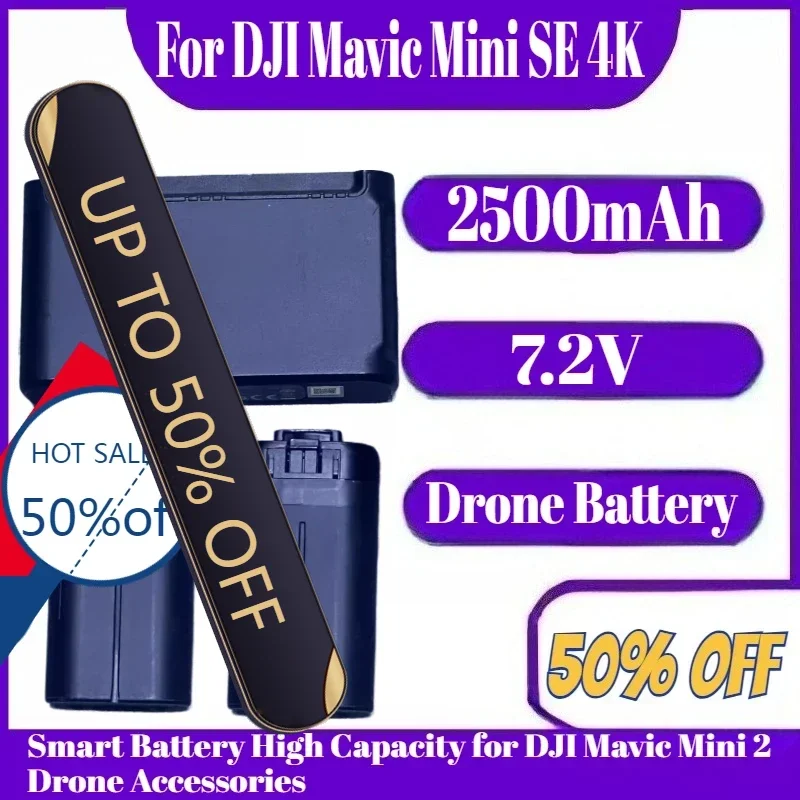 

7.2V 2500mAh For DJI Mavic Mini SE 4K Smart Battery High Capacity for Mavic Mini 2 Drone Accessories