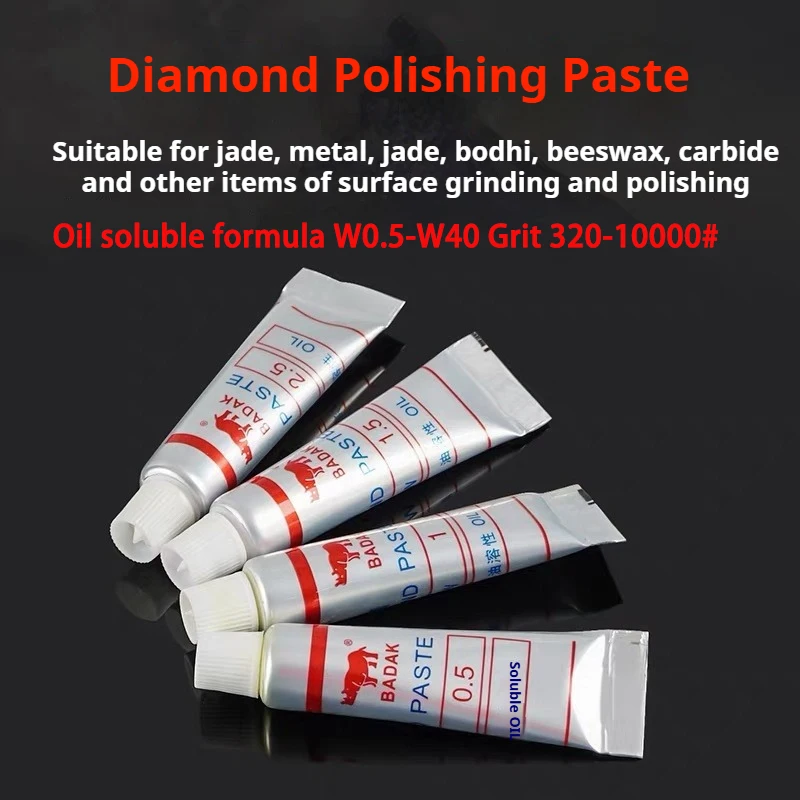 2 Pcs Grit 320-10000# Diamond Polishing Paste W0.5-W40 Diamond Polishing Lapping Glass Metal Grinding Polishing Abrasive Tools
