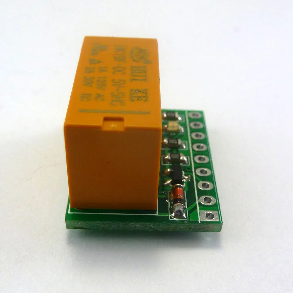 Módulo de relé DPDT de 1 canal, luz ultrapequeña, DC 5V, placa de interruptor doble, Control IO de alto nivel DR21B01, 2 uds.