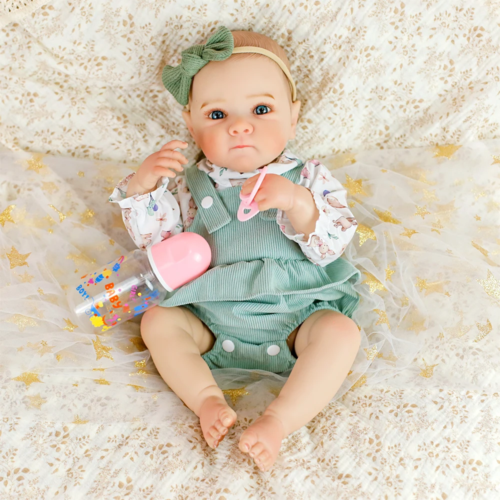 18 بوصة تولد من جديد دمى طفل بيتي كامل الجسم لمسة ناعمة اليدوية بيبي الوليد دمية ثلاثية الأبعاد الجلد مرئية الأوردة لهدايا عيد ميلاد فتاة