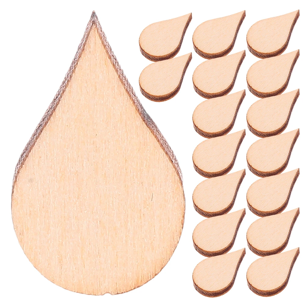 

300pcs Teardrop Cutouts For Crafts Unfinished Wooden Shapes Kids Painting Craft Supplies Diy Wood Craft Pieces To Paint -