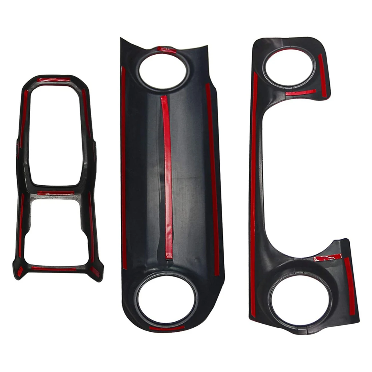 JL Center Console Panel Dashboard Cover Trim for Jeep Wrangler JL 2018-2021/ Gladiator JT 2020 Accessories (Red)