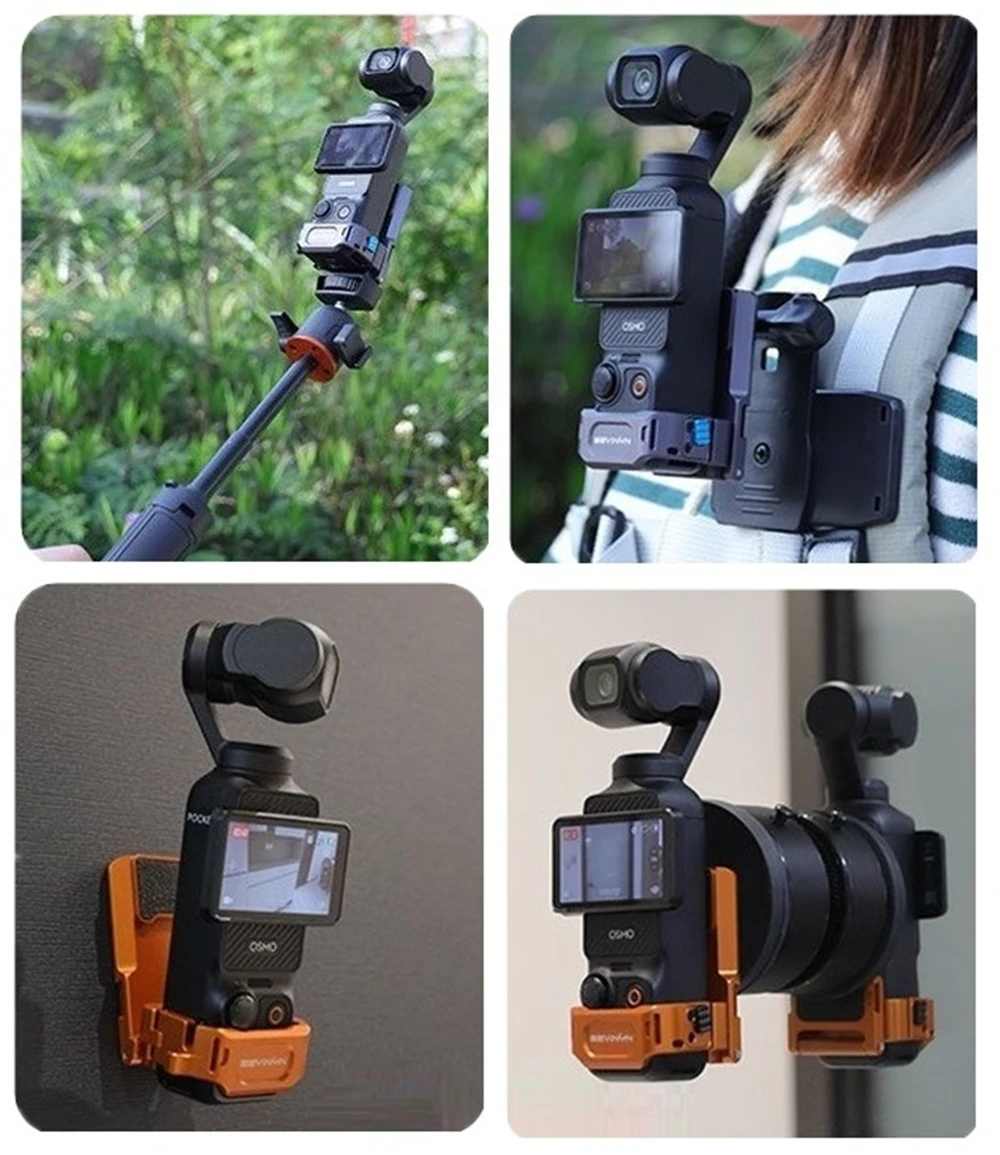 For DJI OSMO POCKET 3 Protection Frame Aluminum Extend Adapter Quick Release Cold Shoe Mount Housing Shell POCKET3 Accessories