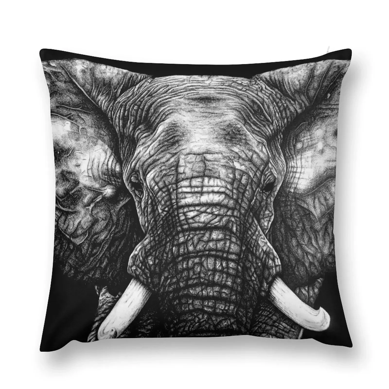 Elephant Close Up Throw Pillow Decorative Cushion Pillow Covers Decorative pillow