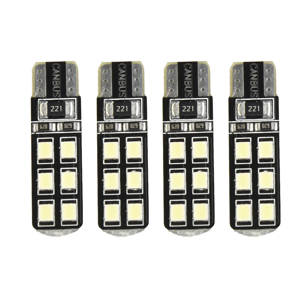 4Pcs Car LED Lights Error Free Eyebrow Eyelid Lamp Bulb T10-12SMD-2835 LED For Mercedes-Benz W204 C300 C350