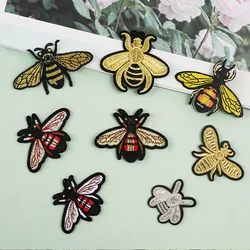 Gold Embroidery Bee Patch Cloth Decal Clothing Decoration Patching Hole Patch DIY Ironing Back Glue Sticker Shoes And Hats