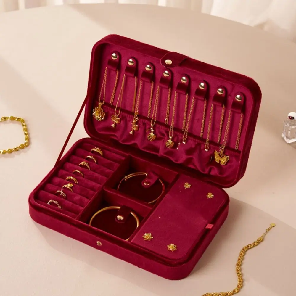 

Rings Necklace Jewelry Packing Bag Bracelet Earrings Organizer Velvet Jewelry Holder Large Capacity Jewelry Storage Case Travel