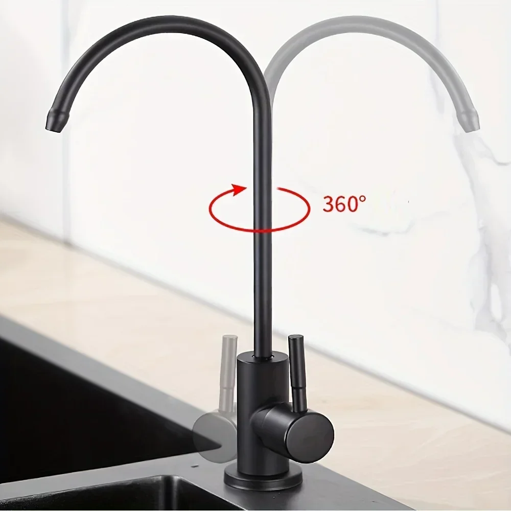 Stainless Steel Kitchen Water Purifier, Single Cooling Rotatable Water Purifier,Direct Drinking Water Faucet Kitchen Accessory