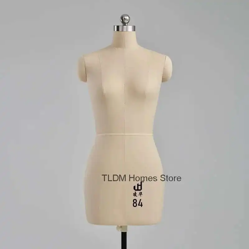 Female Mannequins for Clothing Design Professional Bust Modeling Sewing Mannequins with Stand Metal Base Can Be Pinned D