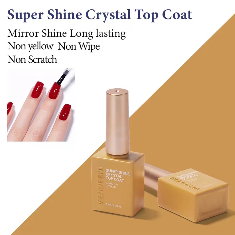 Vendeeni 27 ชนิด UV Functional GEL เล็บ Top Coat BASE Coat เจลเจล Builder GEL CAT EYE GEL PURE เจลสีสีดำสีขาว