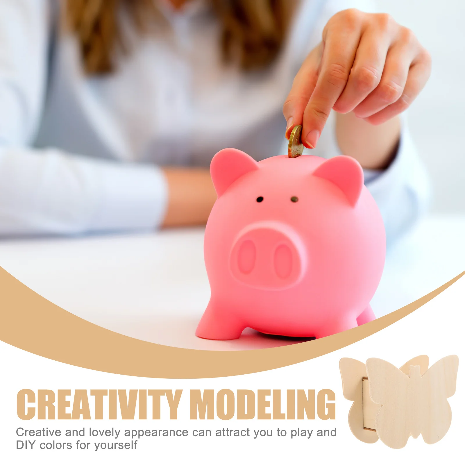 

2Pcs DIY Wooden Piggy Banks Unfinished Coin Banks Multi-Function Saving Boxes Decorative Desktop Money Holder DIY Piggy Bank