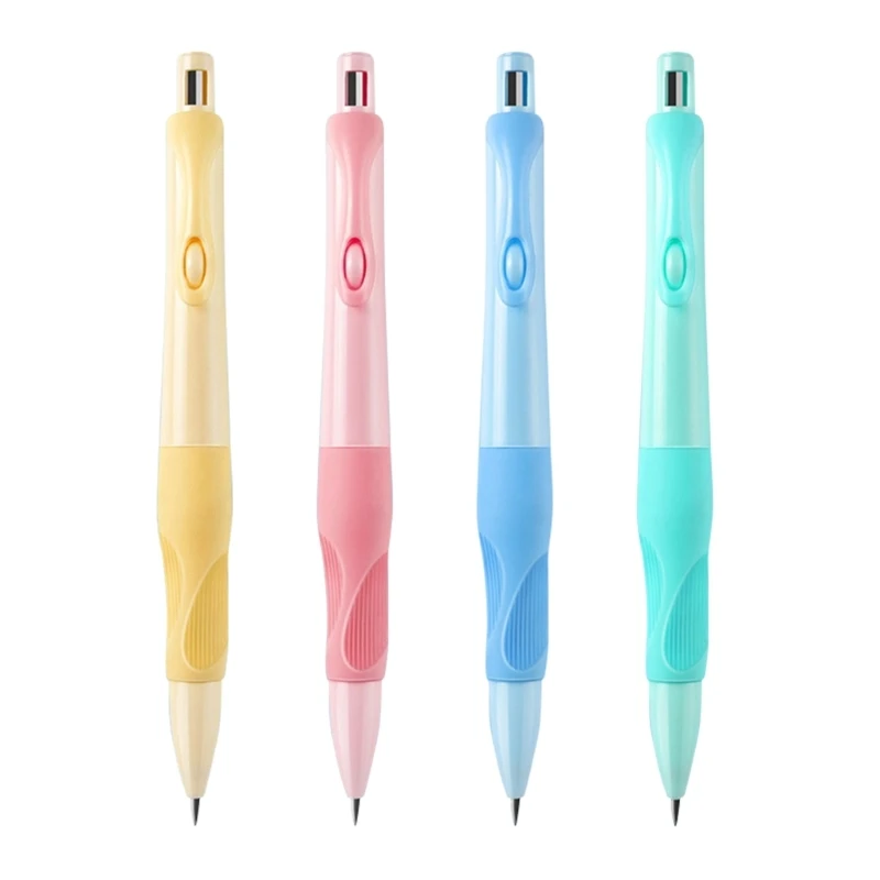 Student Mechanical Pencil Built-in Sharpener Posture Correction Automatic Pencil with 2mm Refills for Sketching Drafting