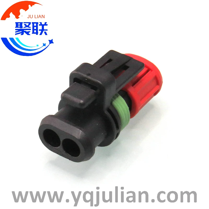 Auto 2pin plug 1337245-3 Excavator injector plug waterproof connector oxygen sensor harness connector with terminals