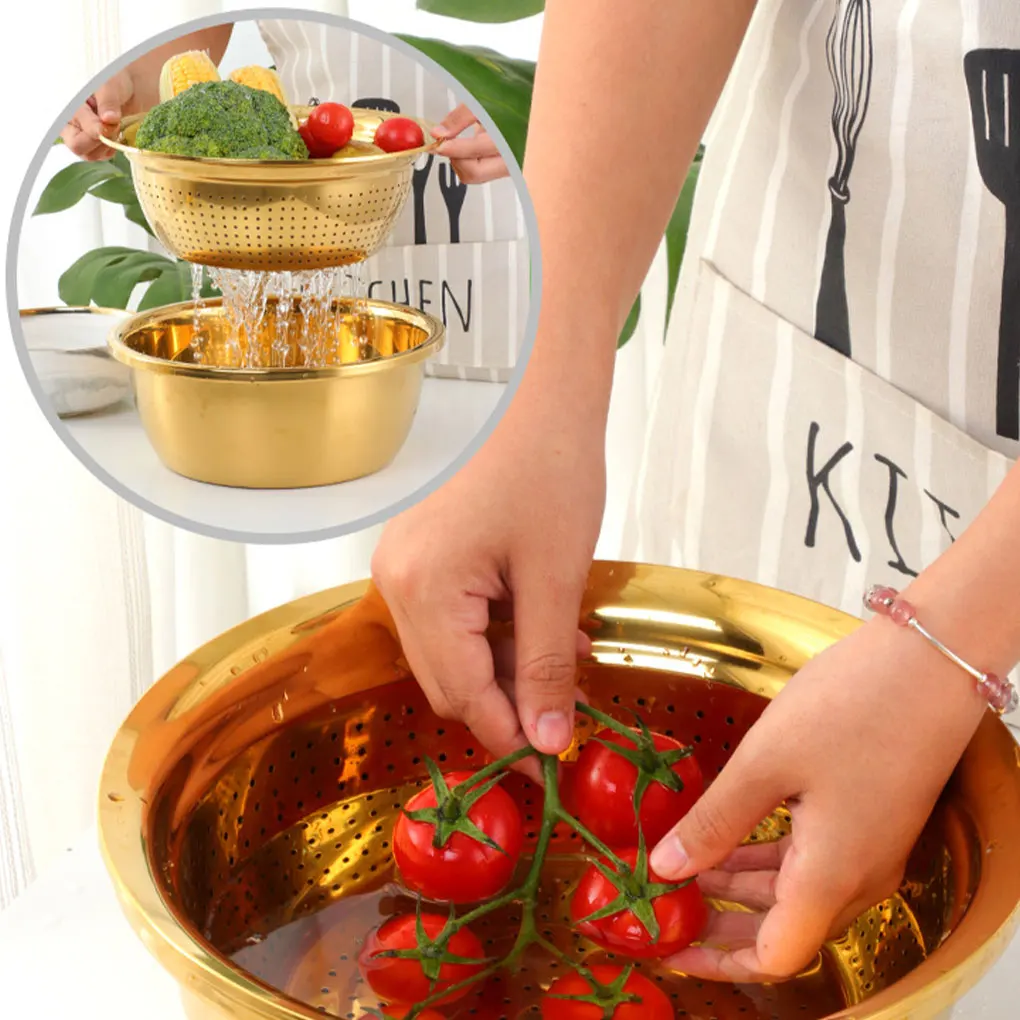 

Kitchen Strainer Fine Mesh Basket Wide Application Durable And Fashionable Premium Stainless Steel Fantasy Red