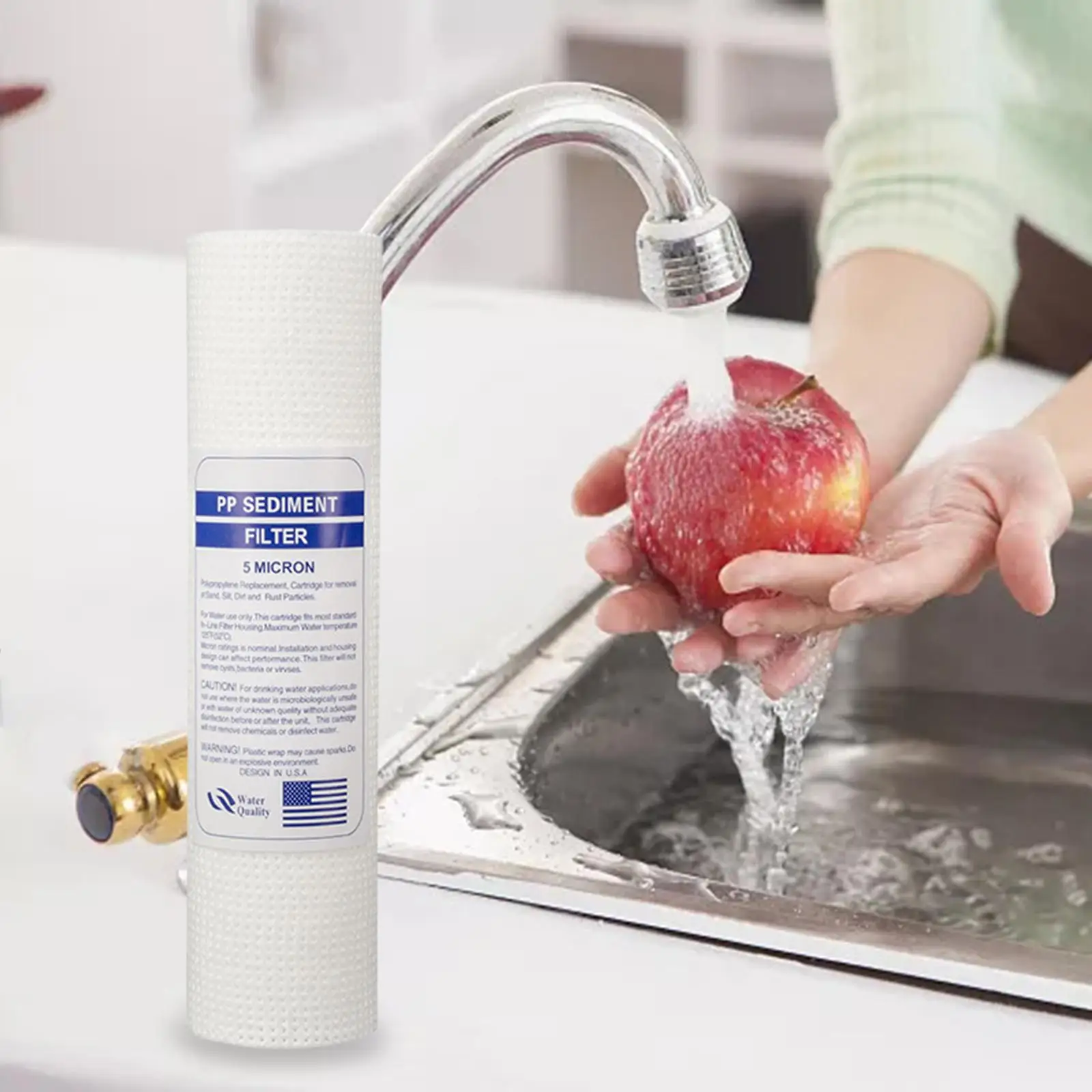 Cartouche de filtre à eau pour toute la maison, filtre à sédiment, cartouche de remplacement, livre, 10 po x 2.5 po