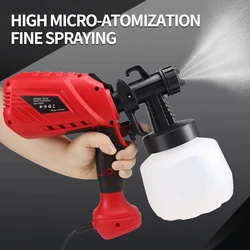 Paint Sprayer, 650W Hvlp Spray Gun, Electric Paint Gun with 4 Nozzles, 1200ml Container for Home and Outdoors, Painting Projects