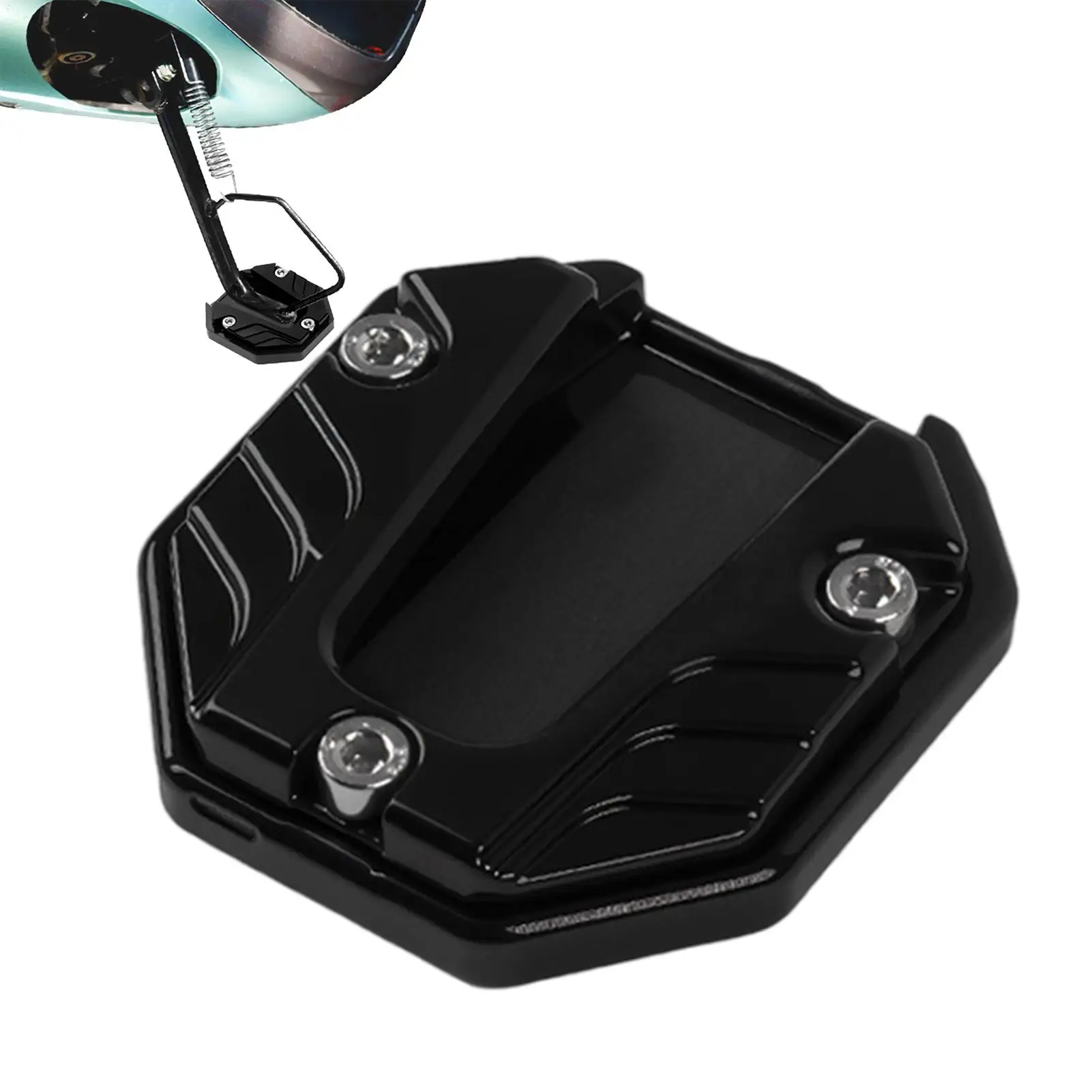 

Motorcycle Anti-Slip Anti Sinking Motorcycle Stand Pad Side Stand Extension Plate Floor Protector for Soft Ground Grass Sand