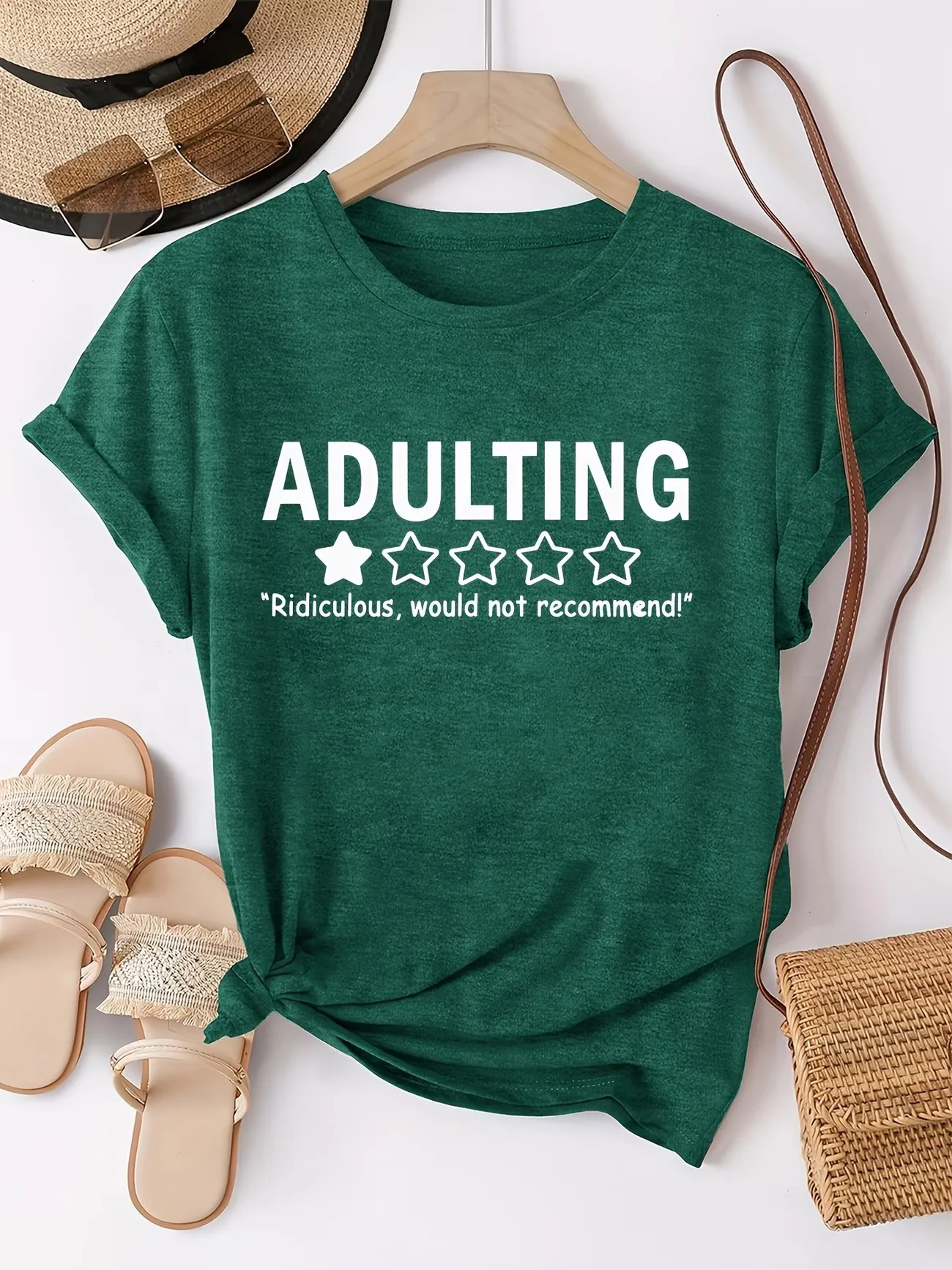 Fashion Summer Women Motivational Letter Print Short Sleeve T Shirt Round Neck Retro Tshirt Woman Daily Casual Tops