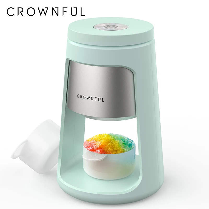 Crownful Geschoren Ijsmachine Mini Ijsbreker Elektrische Geschoren Ijs Milkshake Maker Huishoudelijke Draagbare Kleine Hagel Machine met Kopjes