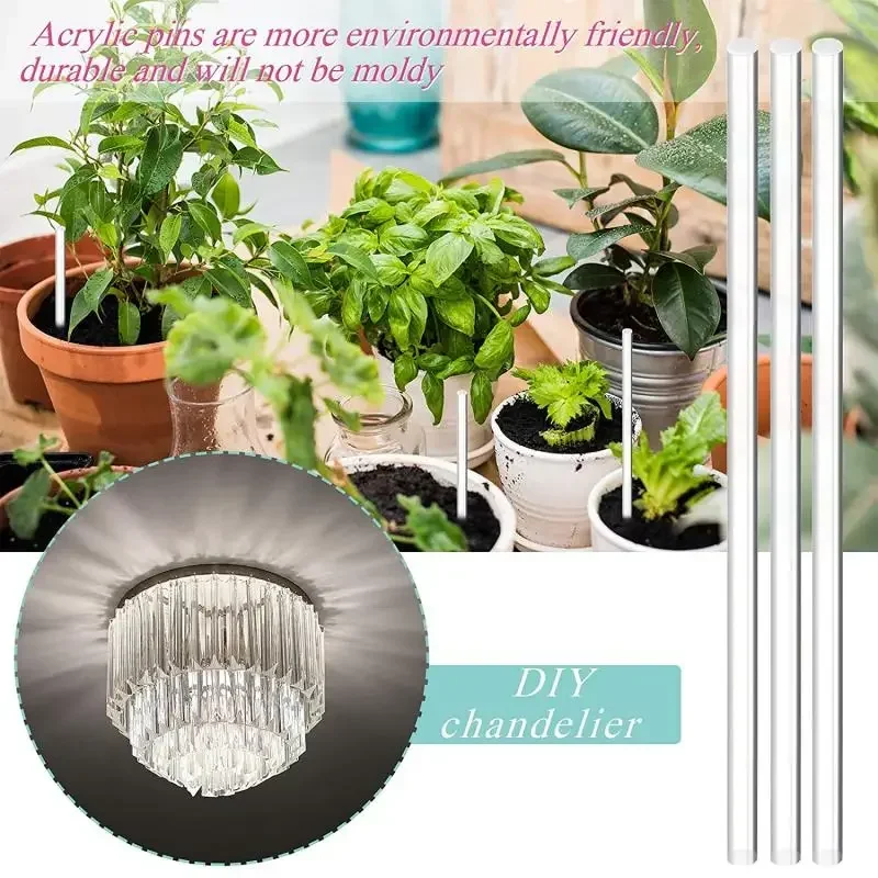 1/5/10 قطعة قضبان أكريليك شفافة قضبان مستديرة من الأكريليك لتقوم بها بنفسك نموذج بناء مادة مناسبة لملحقات المواد