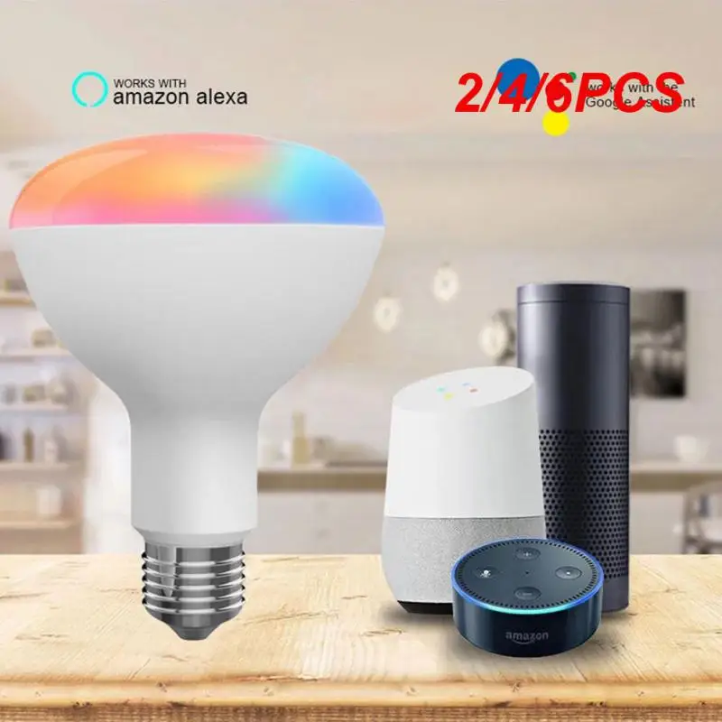 

2/4/6PCS Smart Led Light Bulb 10w Voice Control Timing Rgbcw bluetooth-compatible Work With Alexa Home Smart Lamp