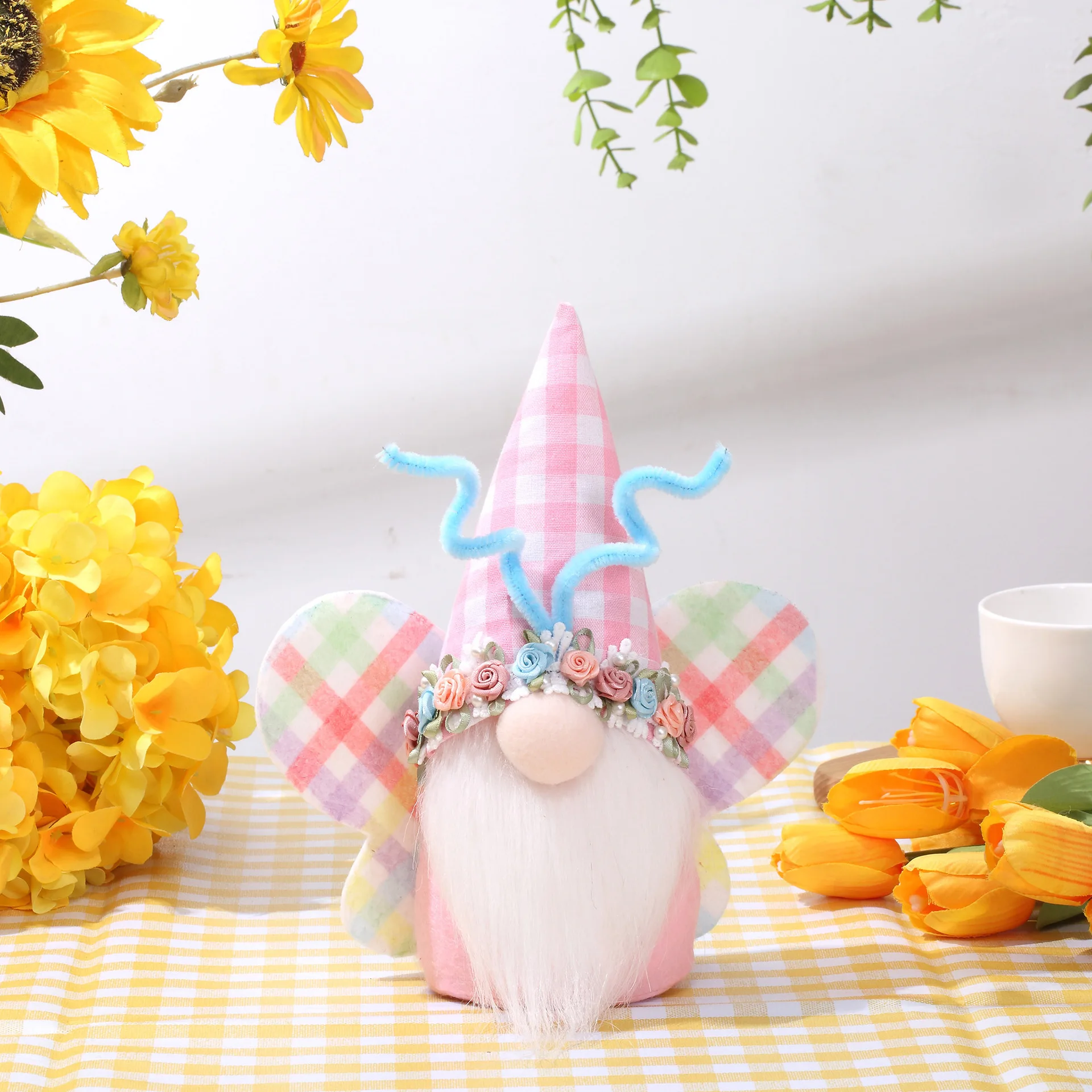 Easter Butterfly Dwarf Gnome Decoraions Plush Spring Faceless Scandinavian Doll Rudolph Doll Home Table Party Decor Ornaments