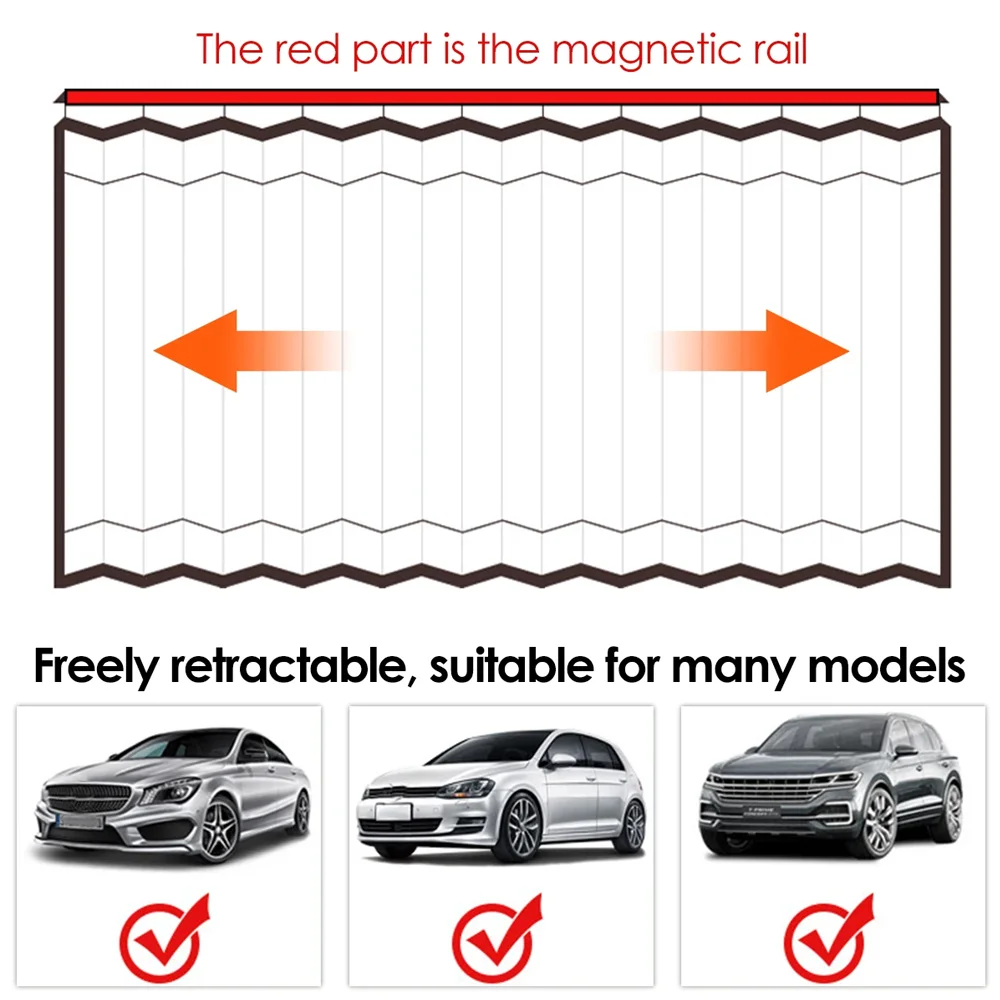 Magnetic Car Sunshade Window Curtains Auto Window Sun Shade Privacy Sun UV Protection Window Shield Car Interior Accessories view 5