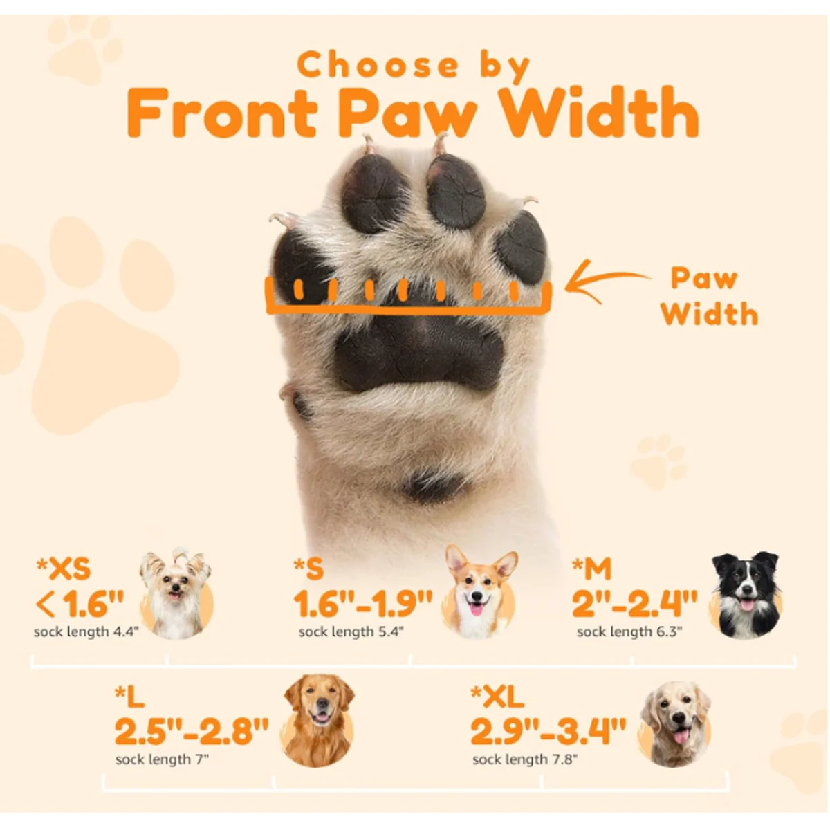 4 Pcs Waterproof Anti-slip Dog Socks, Suitable For Dogs & Cats Indoor Outdoor Wear Designed For Don't Like Shoes And Older Pets view 2