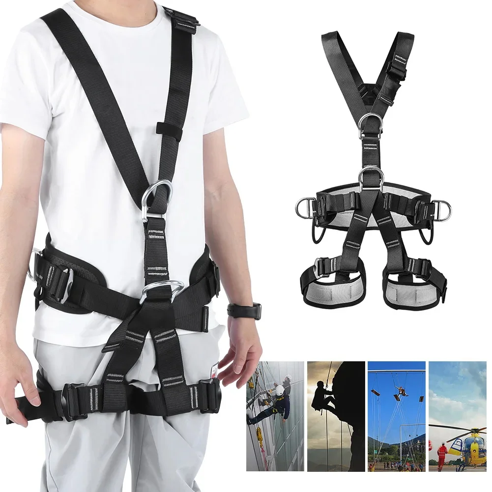 Outdoor Professional Harness Rock Climbing High Altitude Protection Full Body Safety Belt Anti Fall Protective Gear Tools