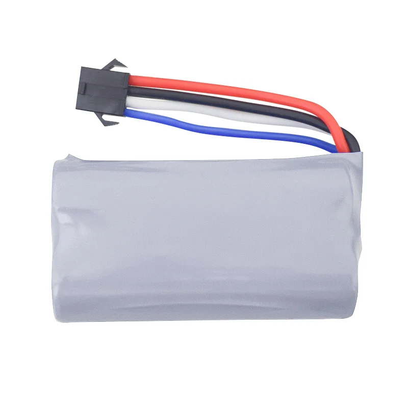 (3.7V *2) 7.4v 3000mah 18650 LiPo Battery with SM-4P for UDI902 UDI007 UDI002 UDI001 HuanQi 961/962 HJ806 RC Boat Spare Parts 2s