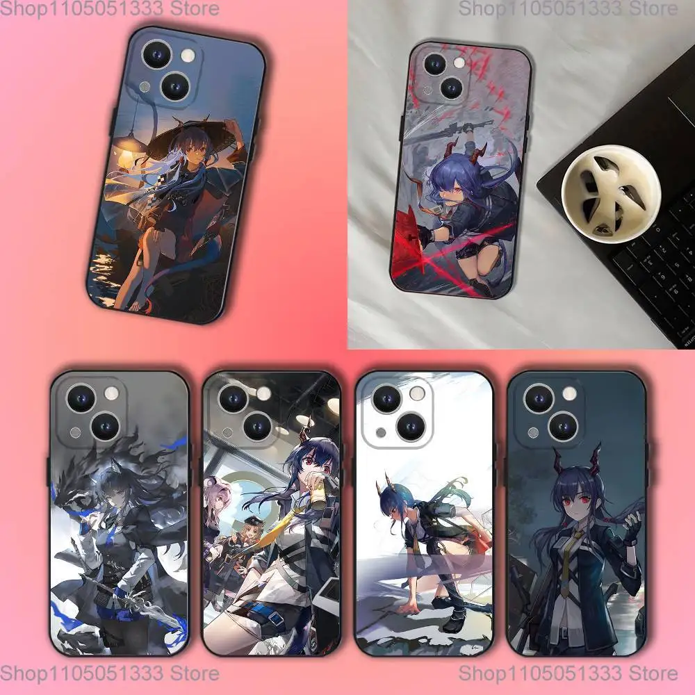 

Arknights Chen Phone Case For iPhone 17,16,15,14,13,12,11,Pro,XS,Max,XR,Plus,E,SE4,Mini Black Soft Cover