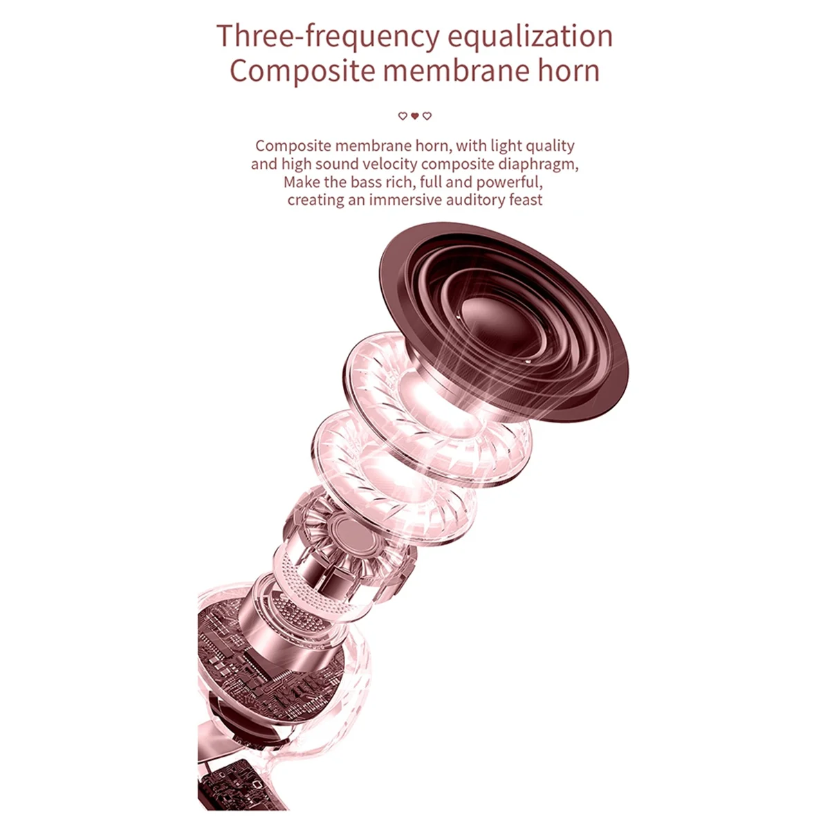 A57G-bezprzewodowe słuchawki Bluetooth 5.3 w kształcie serca TWS słuchawki douszne w kształcie serca słuchawki dla par słuchawki dla graczy czarne