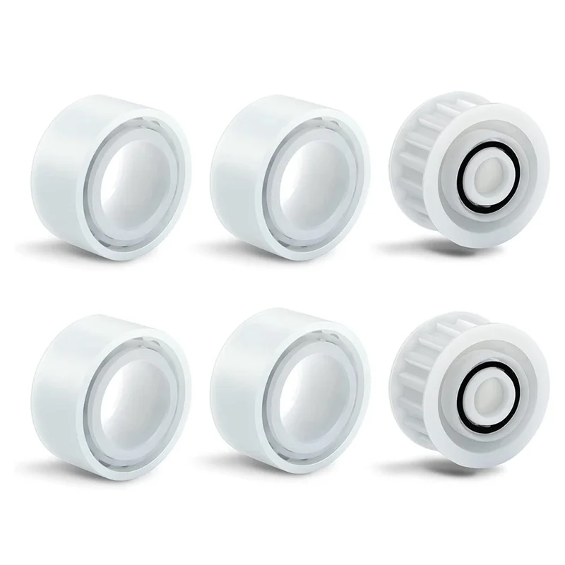 

YHOLI-Guide Wheels 4 Pack With 2 Pack Pulley Gears Parts 3884997-R6 For Maytronics Dolphin,Pool Cleaner Accessories