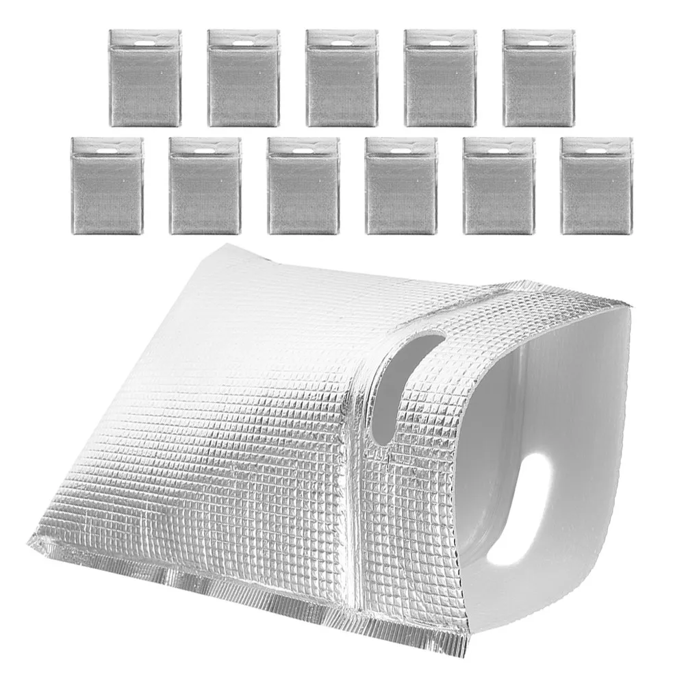 12Pcs Insulated Sandwich Bag Reusable Foil-Lined Pouch Keep Food Warm for Camping Hiking Travel School Lunch Hot Dog Burger