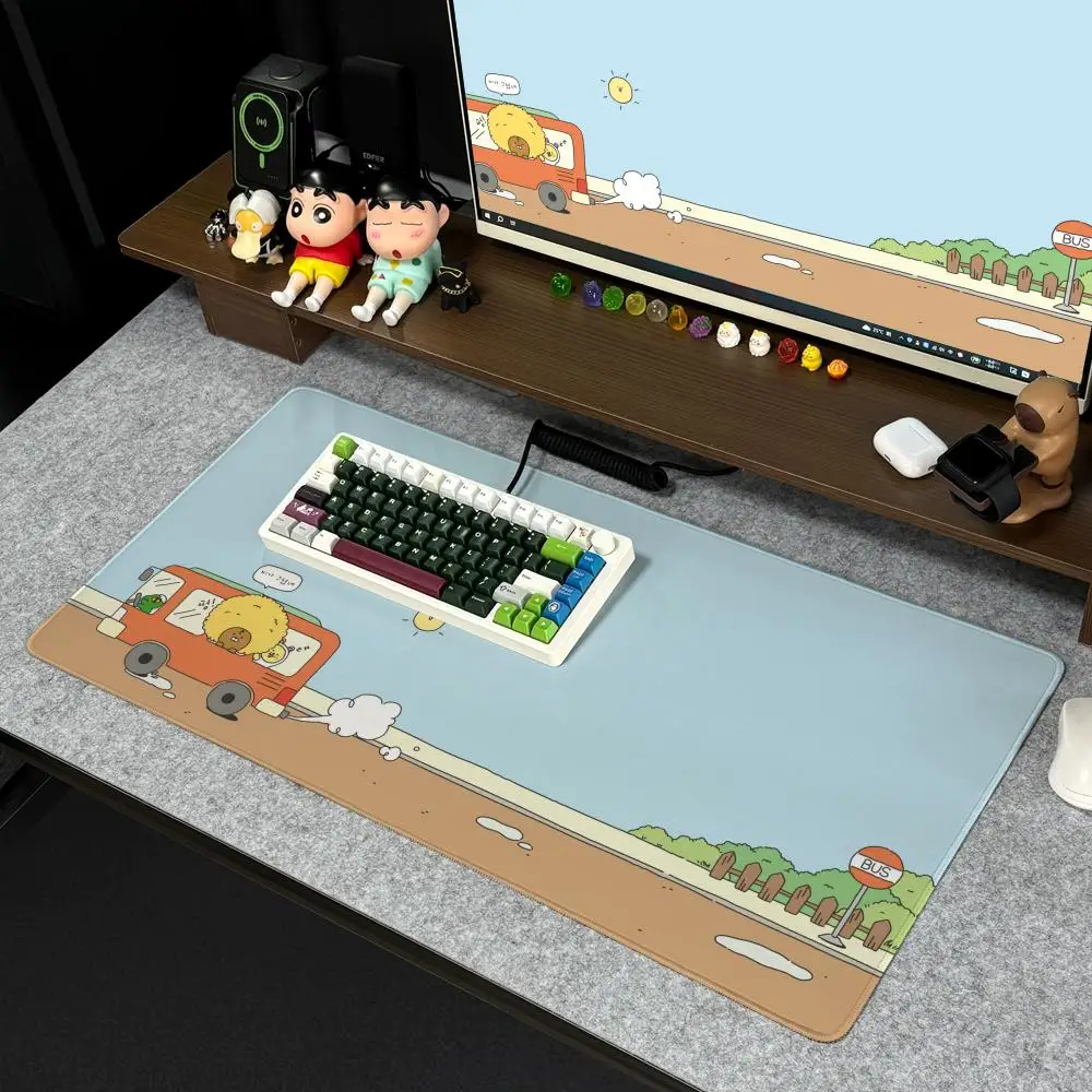 Cartoon Kakaos Friend Mouse Pad Xxl Computer Large Size Non-slip Gamer Keyboard 90x40cm Art Design HD Deskmat