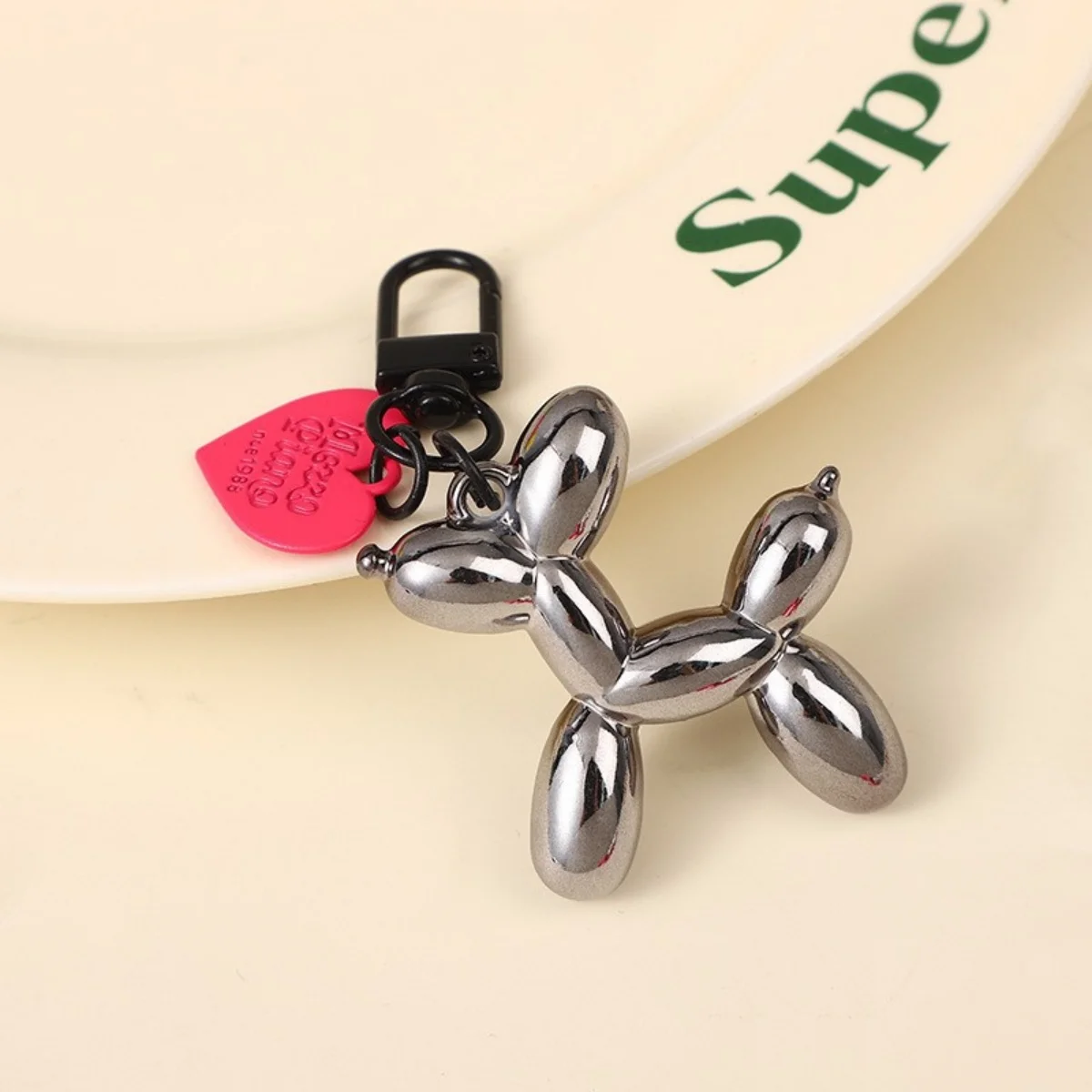 Cute Acrylic Cartoon Balloon Dog Keychains for Women Bag Pendant Couple Car Key Chains Jewelry Gift Decoration Accessories image 6