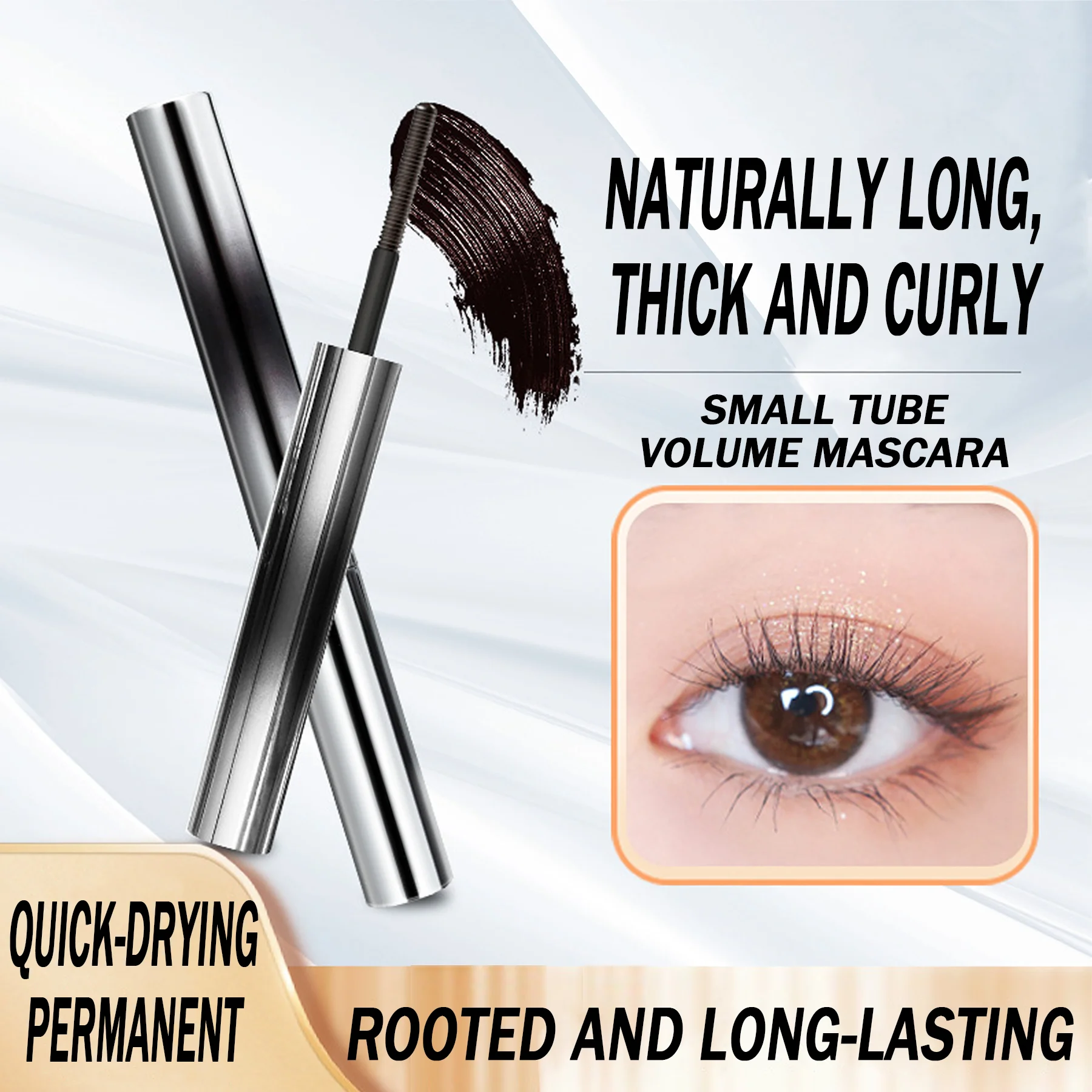 Black Brown Mascara Lash Lengthening Curling Mascara Non-smudg Natural Waterproof Quick Dry Long Lasting Eye Makeup Cosmetics