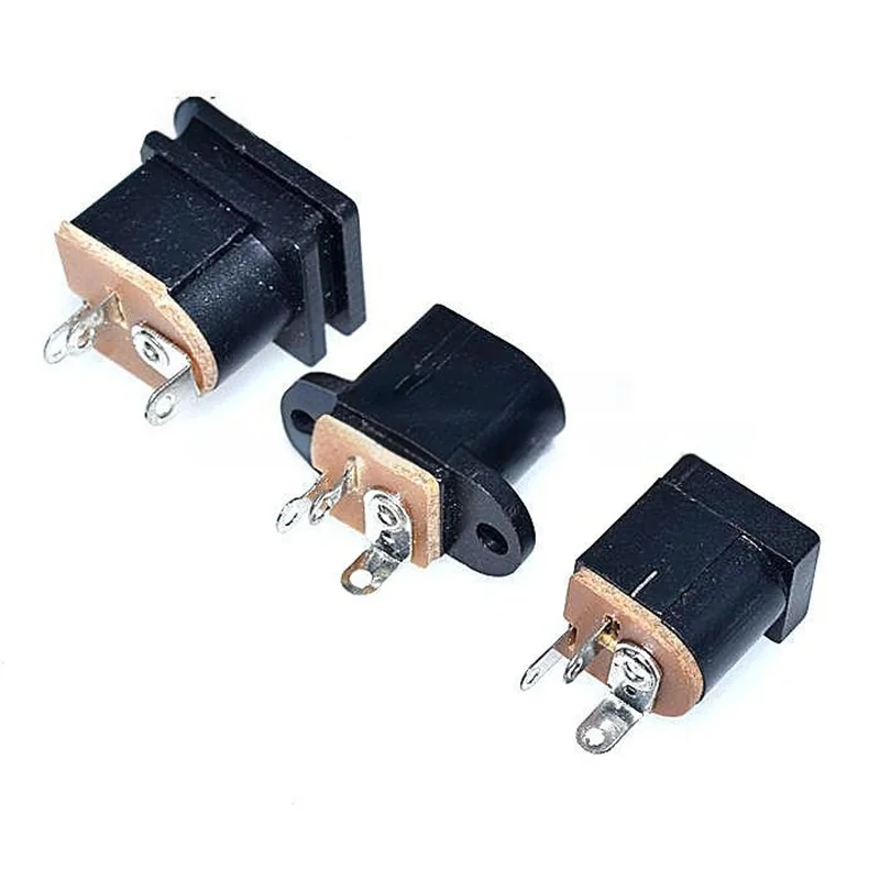 20PCS DC Power Socket DC-012 DC-015 DC-017 5.5X2.1MM 180° Vertical 3-Pin