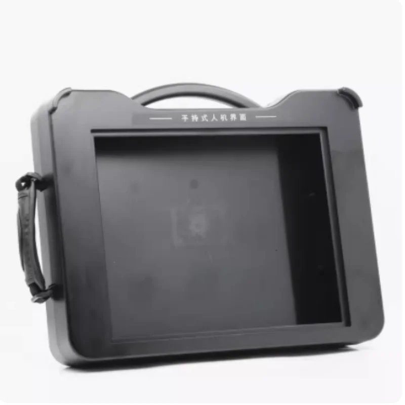 

10 inch touch screen mounting box, handheld HMI man-machine interface, anti-drop, anti-embedded opening, 260*202