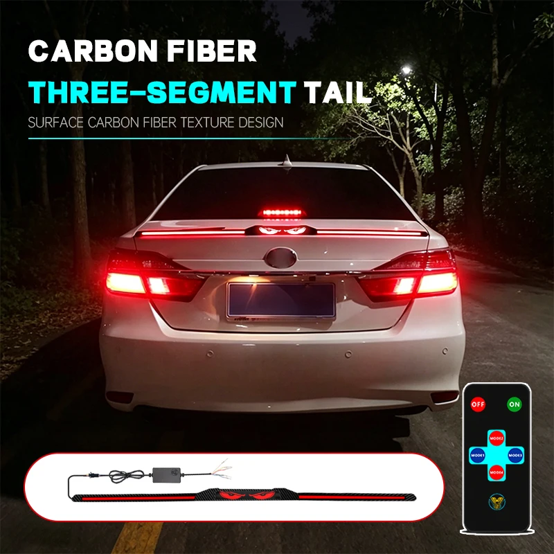 LED Car Tail Light Strip, Universal Car Tail Light Strip for Car Decoration RearALights Adjustable Multi-mode Car Remote Control