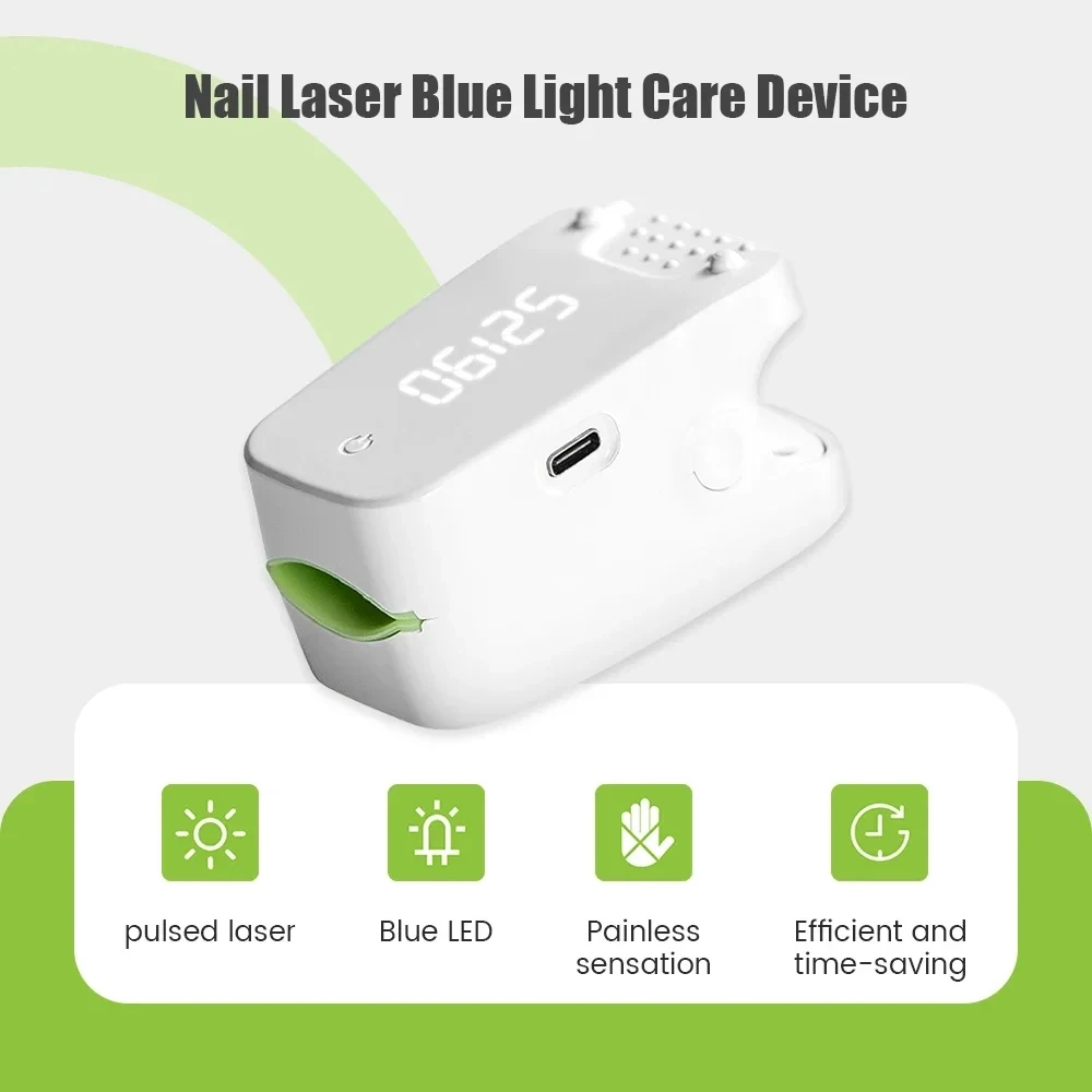 

Painless Fingernails Cure Machine Mini Nail Fungus Laser Instrument USB Charging Portable Anti-Slip Silicone for Foot Care Tools