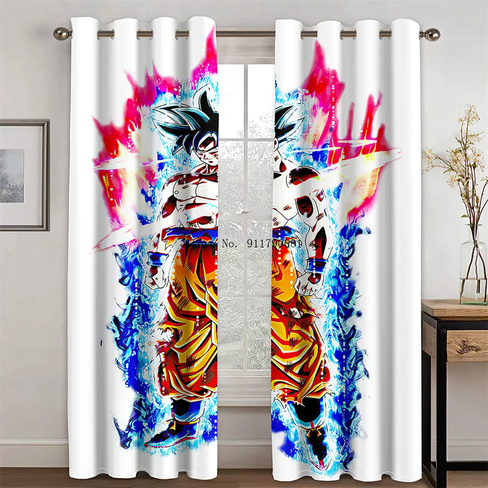 3D Anime DRAGONBALLS Cartoon Room Window Curtains Drapes Set Shading and Heat Insulation Curtain for Boy Christmas Gift