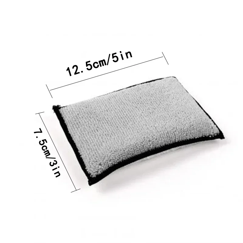 2/24PCS Soft Double Side Microfiber Scrubbing Sponge Car Leather Cleaning Microfiber Towel Wax Sponge Auto Detailing Tools image 4