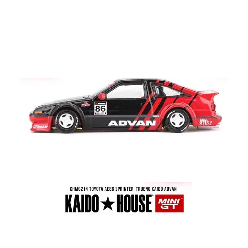 Kaido House + MINIGT 1:64 Toyota AE86 Sprinter Trueno Kaido ADVAN Alloy Die-Cast Car Model Collection Gift