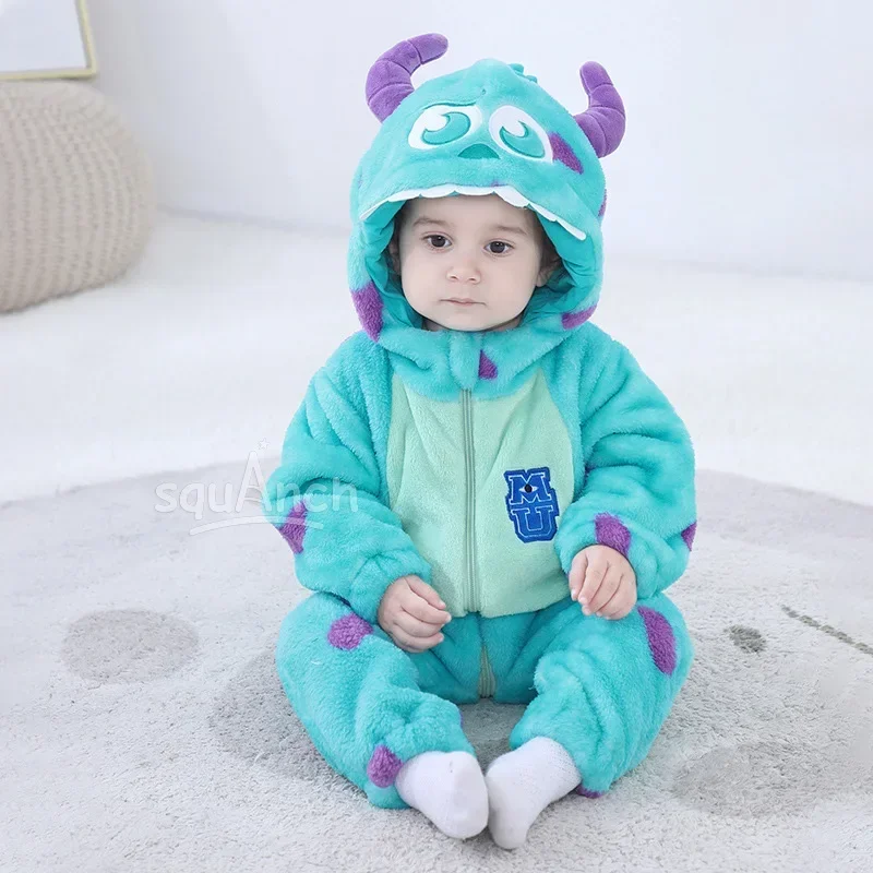 N66Baby raccoon costume Bebe clothes Halloween cosplay warm pajamas animal onesies kigurumis winter outfit boy girl romper o2W$%