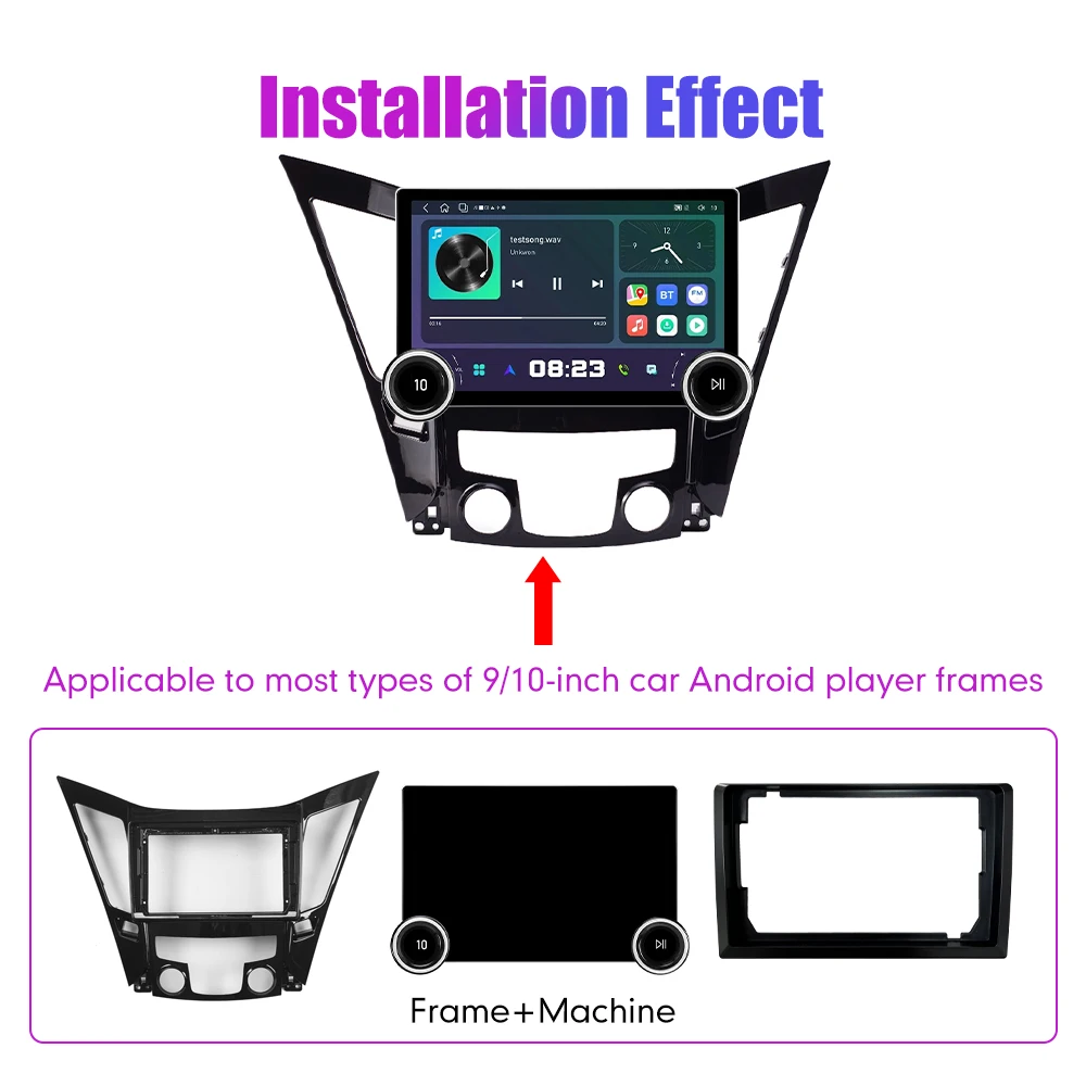 11.8 Inch 2K Double Knobs 2 Din Car Radio For Honda Sonata 2010-2014 Car Radio DVD Multimedia Video Player Android Auto Carplay