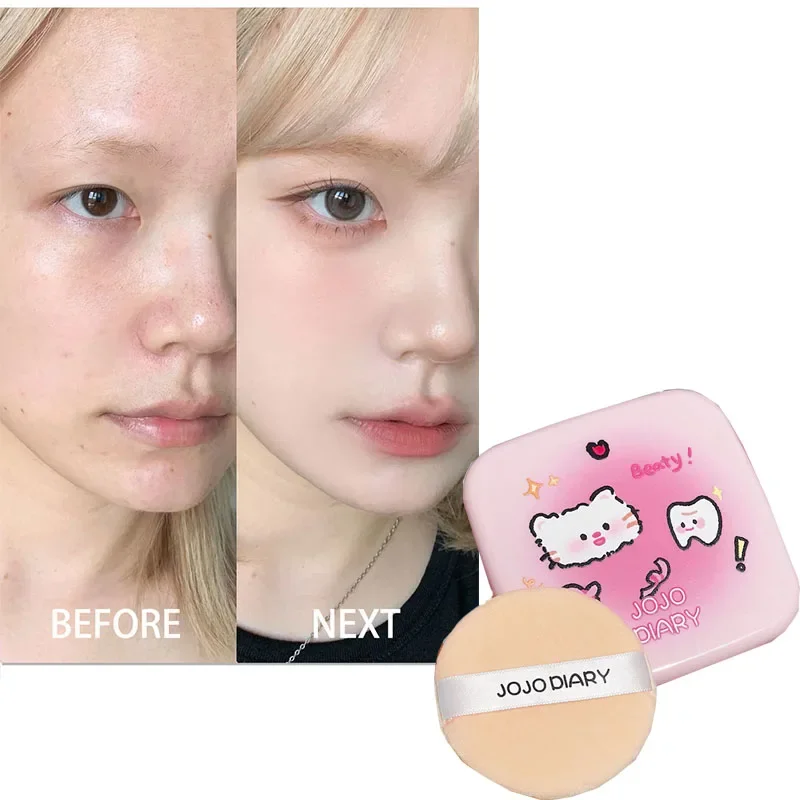 

Shell Powder Cat Powder Oil Control Dermabrasion Matte Concealer Hidden Pores Setting Powder Lasting Makeup