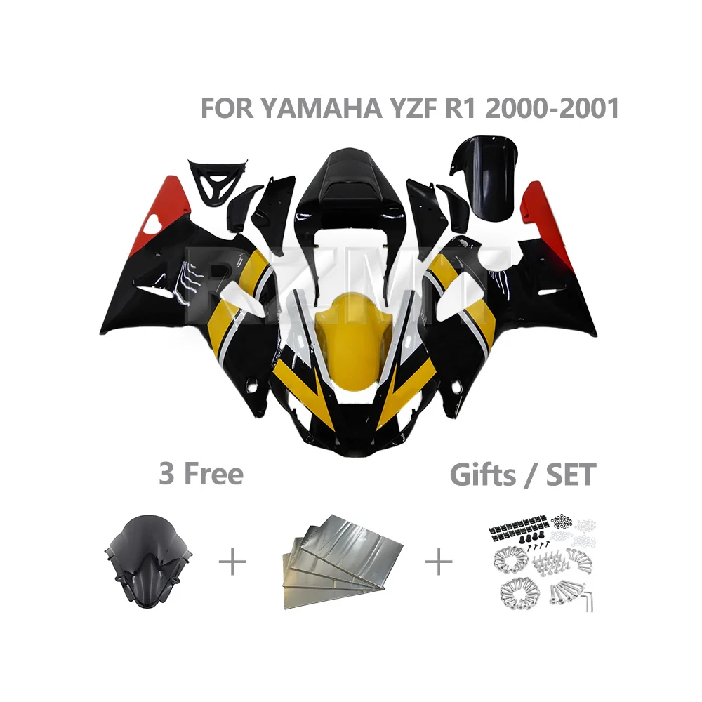 

Injection Fairing Motorcycle Body Kit For YAMAHA YZF R1 2000-2001 ABS Plastic Complete Fairing Kit Set Accessories Y1001-105a