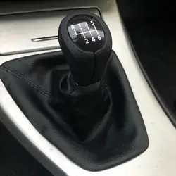 Manual Gear Shift Knob Shifter Lever Stick Gaiter Boot Cover Cars Accessories for BMW 3 Series E90 E91 E92 E93 2005-2012