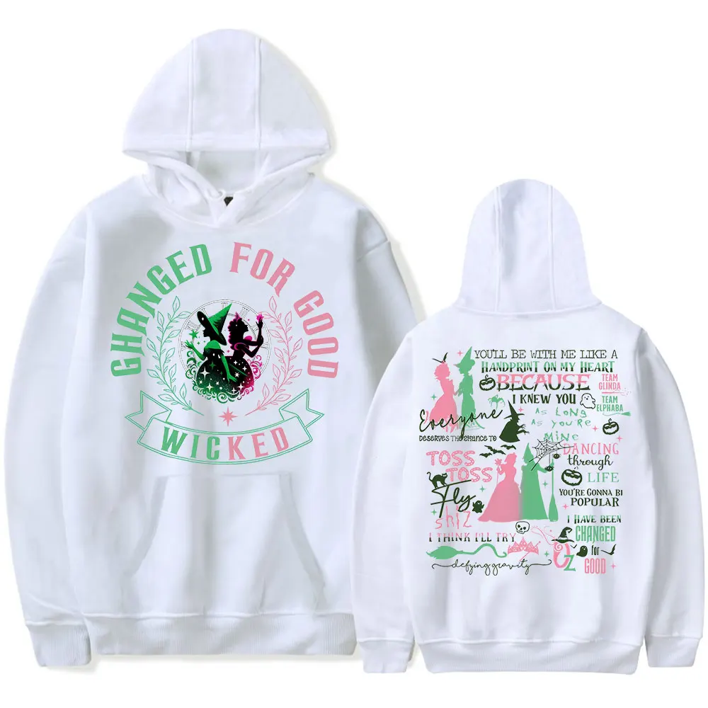 Wicked Changed For Good Defy Gravity Vintage 90s Hoodie Men and Women Hip-hop Sports Harajuku Pullover Spring Sweatshirt